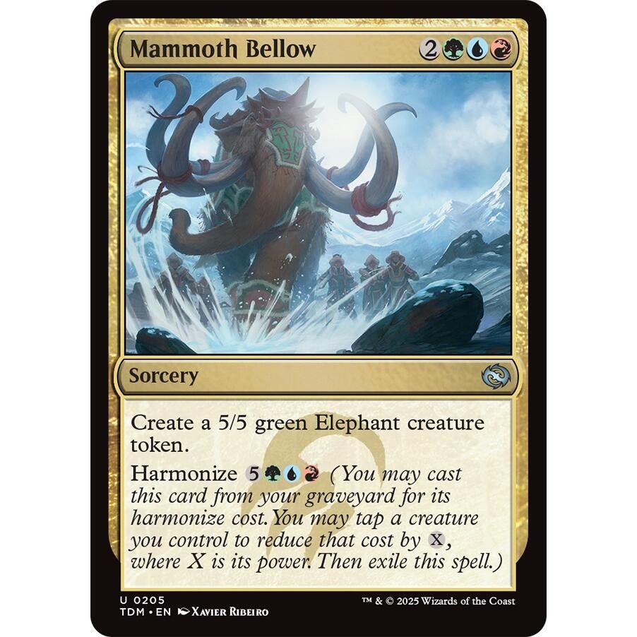 Image for Mammoth Bellow (205) (TDM) - Magic: The Gathering