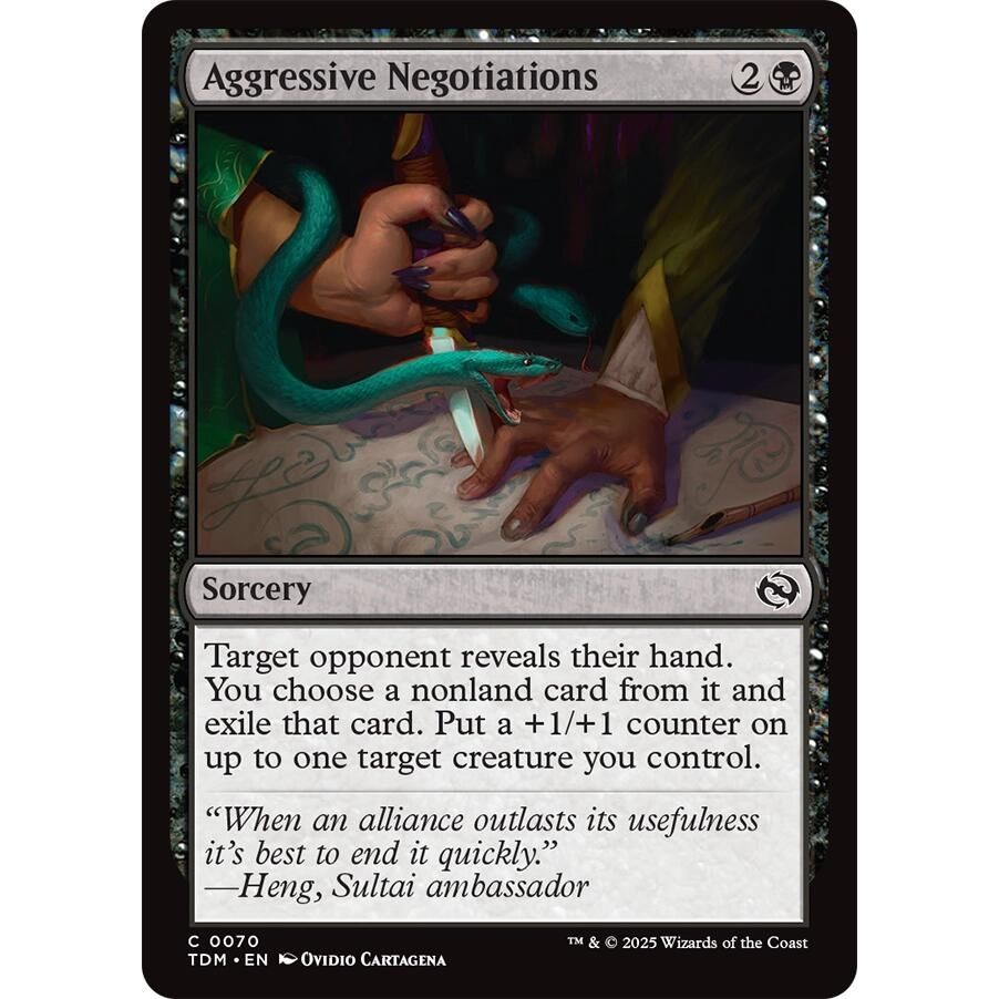 Image for Aggressive Negotiations (70) (TDM) - Magic: The Gathering