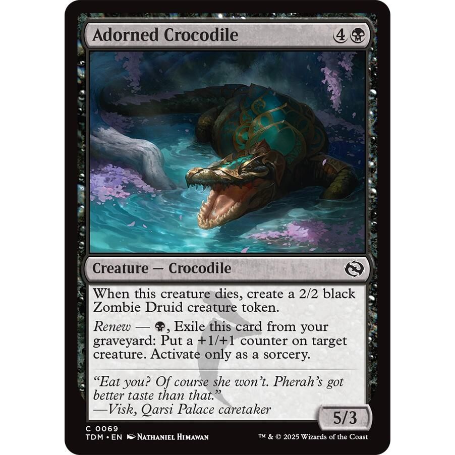 Image for Adorned Crocodile (69) (TDM) - Magic: The Gathering