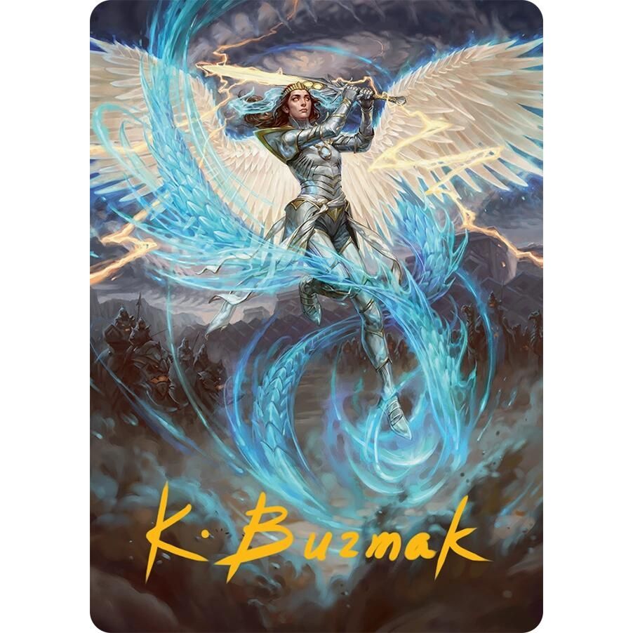 Image for Elspeth, Storm Slayer Art Card (49/54) (Gold-Stamped Signature) (49) (AATDM) - Magic: The Gathering