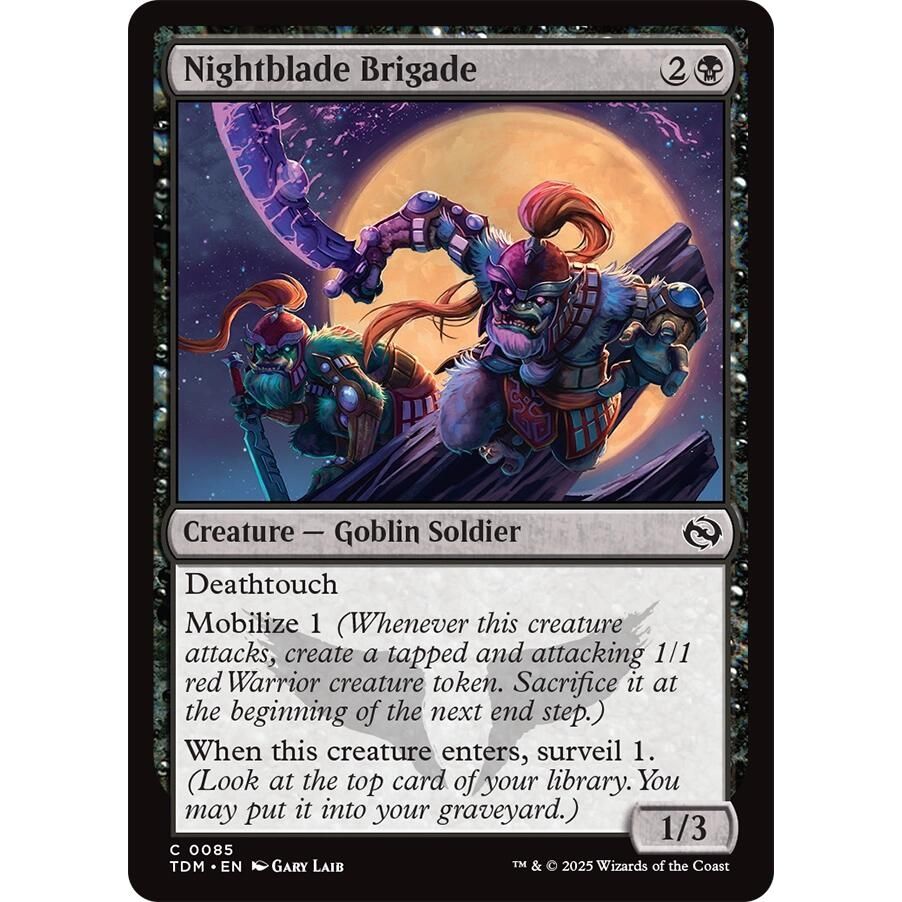 Image for Nightblade Brigade (85) (TDM) - Magic: The Gathering