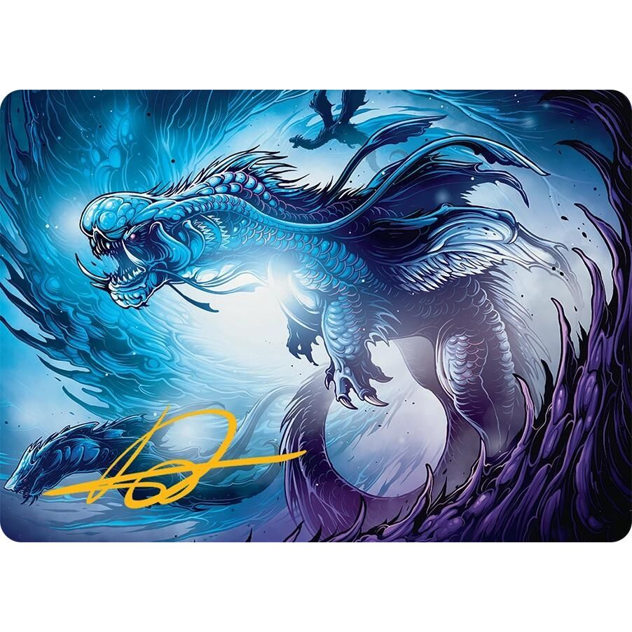 Image for Roiling Dragonstorm Art Card (33/54) (Gold-Stamped Signature) (33) (AATDM) - Magic: The Gathering