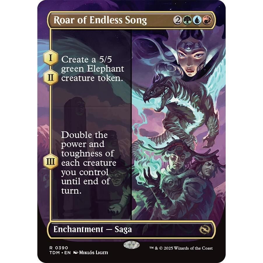 Image for Roar of Endless Song (Borderless) (390) (TDM) - Magic: The Gathering