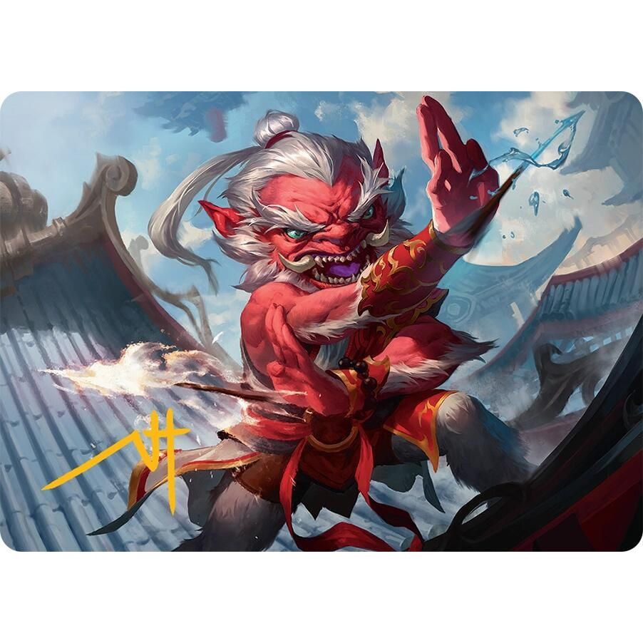 Image for Devoted Duelist Art Card (15/54) (Gold-Stamped Signature) (15) (AATDM) - Magic: The Gathering