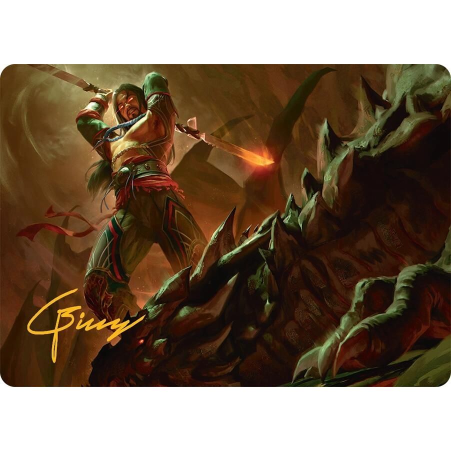 Image for Sarkhan's Resolve Art Card (18/54) (Gold-Stamped Signature) (18) (AATDM) - Magic: The Gathering