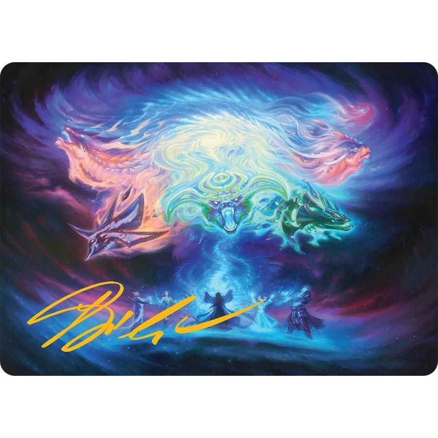 Image for Call the Spirit Dragons Art Card (21/54) (Gold-Stamped Signature) (21) (AATDM) - Magic: The Gathering