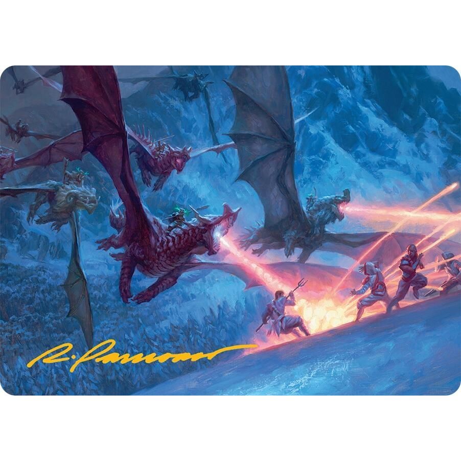 Image for Dragonback Assault Art Card (22/54) (Gold-Stamped Signature) (22) (AATDM) - Magic: The Gathering