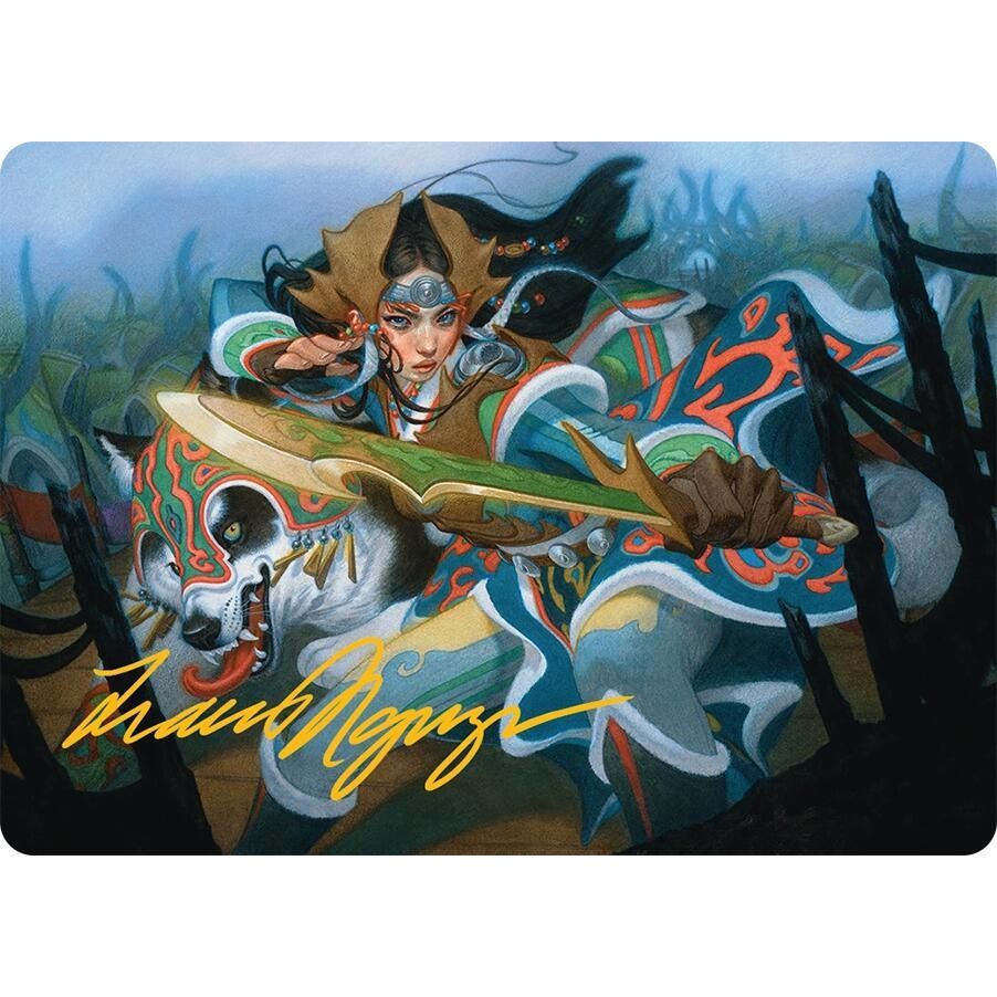 Image for Eshki Dragonclaw Art Card (23/54) (Gold-Stamped Signature) (23) (AATDM) - Magic: The Gathering