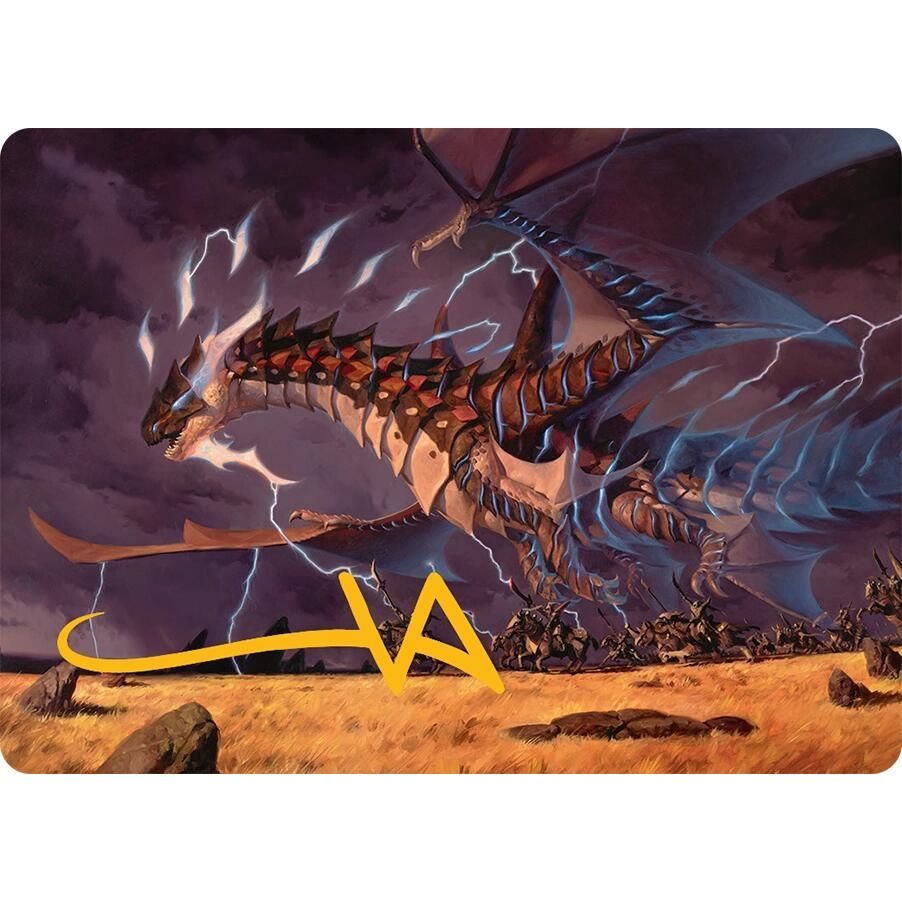 Image for Neriv, Heart of the Storm Art Card (25/54) (Gold-Stamped Signature) (25) (AATDM) - Magic: The Gathering