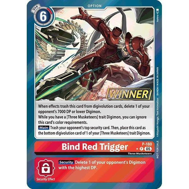 Image for Bind Red Trigger (Store Tournament 2025 Vol.2 Winner Pack) (P-180 P) (D-PR) - Digimon Card Game