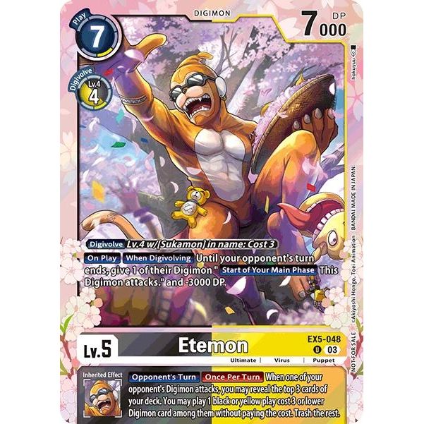 Image for Etemon (Regulation Battle Vol. 1) (EX5-048 U) (EX05) - Digimon Card Game