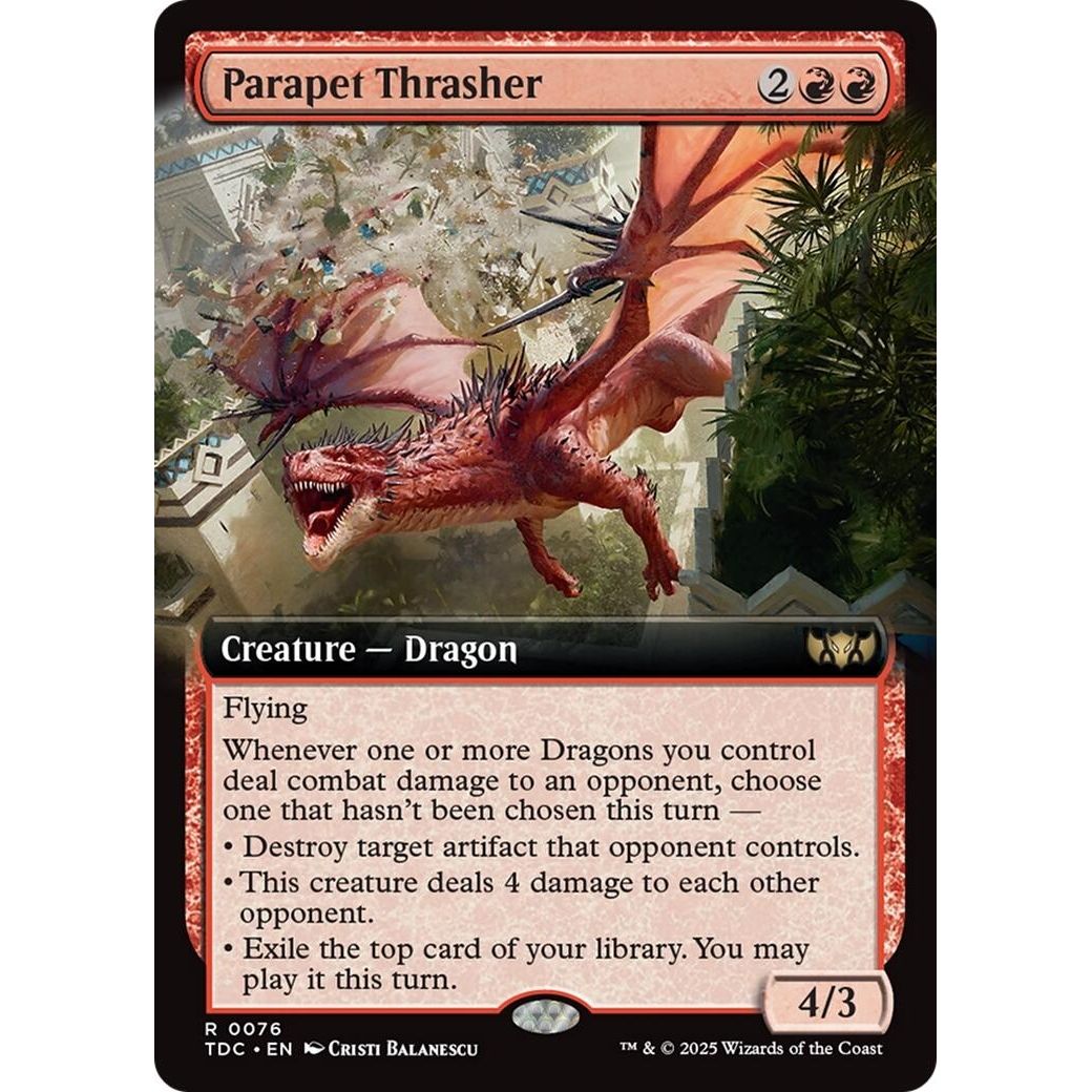 Image for Parapet Thrasher (Extended Art) (76) (TDC) - Magic: The Gathering