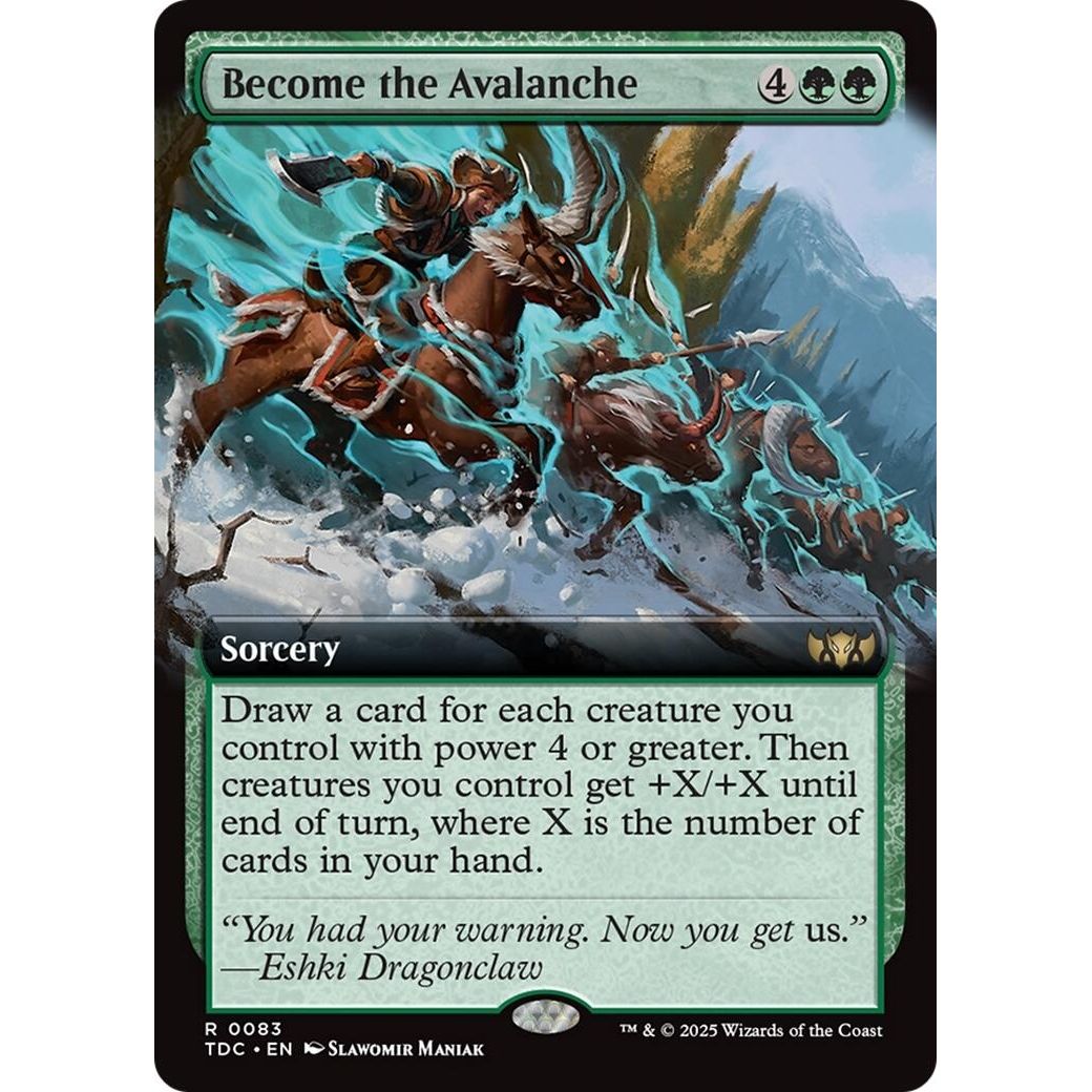 Image for Become the Avalanche (Extended Art) (83) (TDC) - Magic: The Gathering
