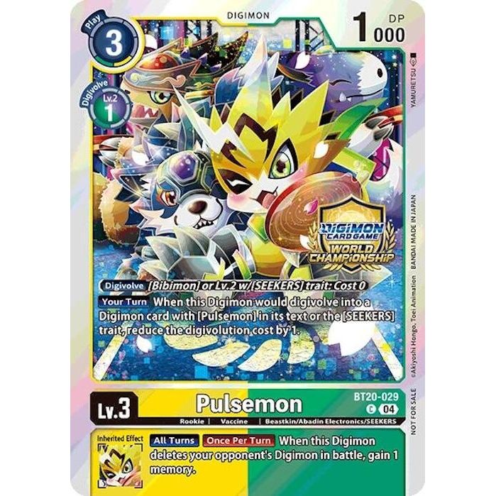 Image for Pulsemon (Regionals 25-26 Champion Card Set Season 1) (BT20-029 C) (BT19-20) - Digimon Card Game