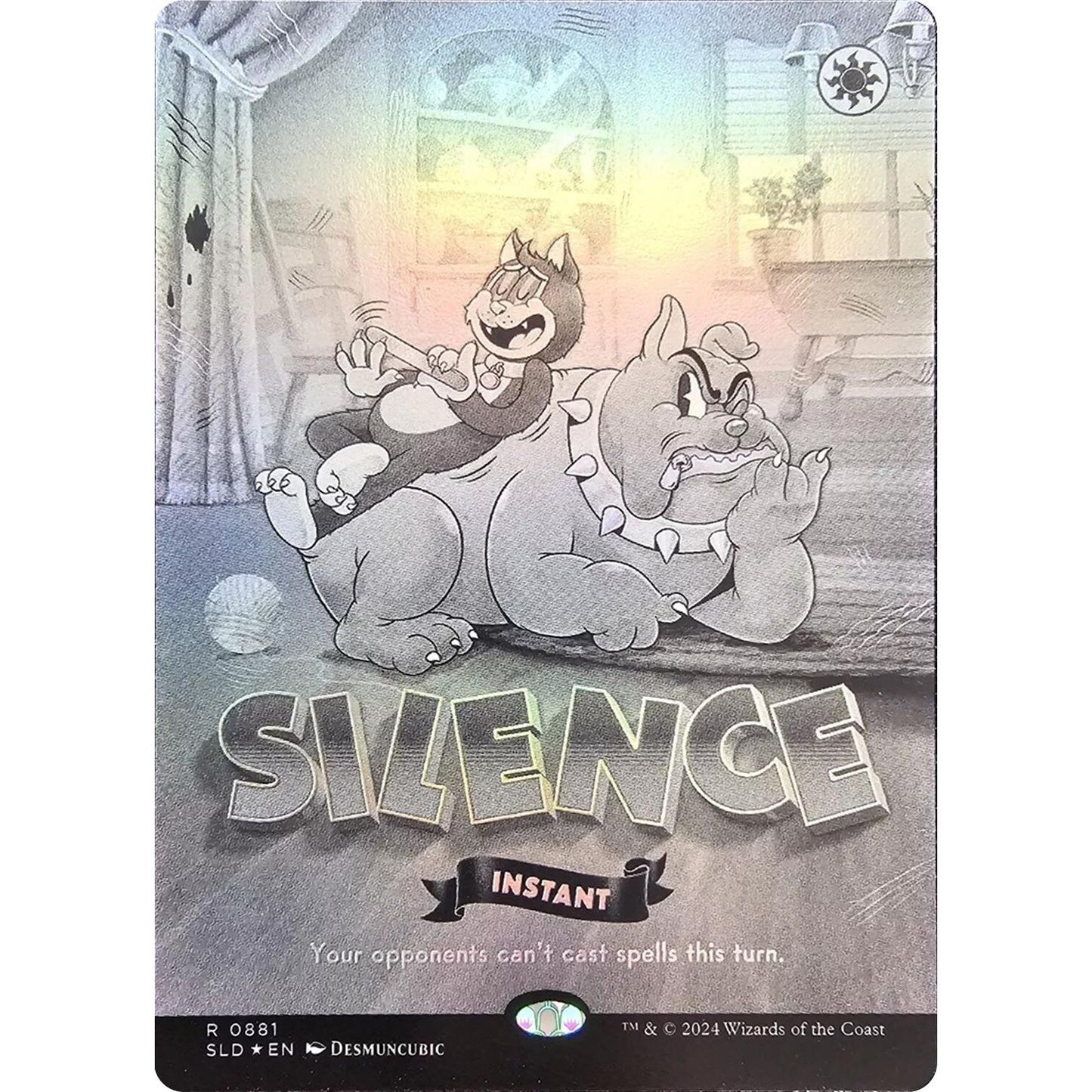 Image for Silence (0881) (Black & White Foil) (881) (SLD) - Magic: The Gathering