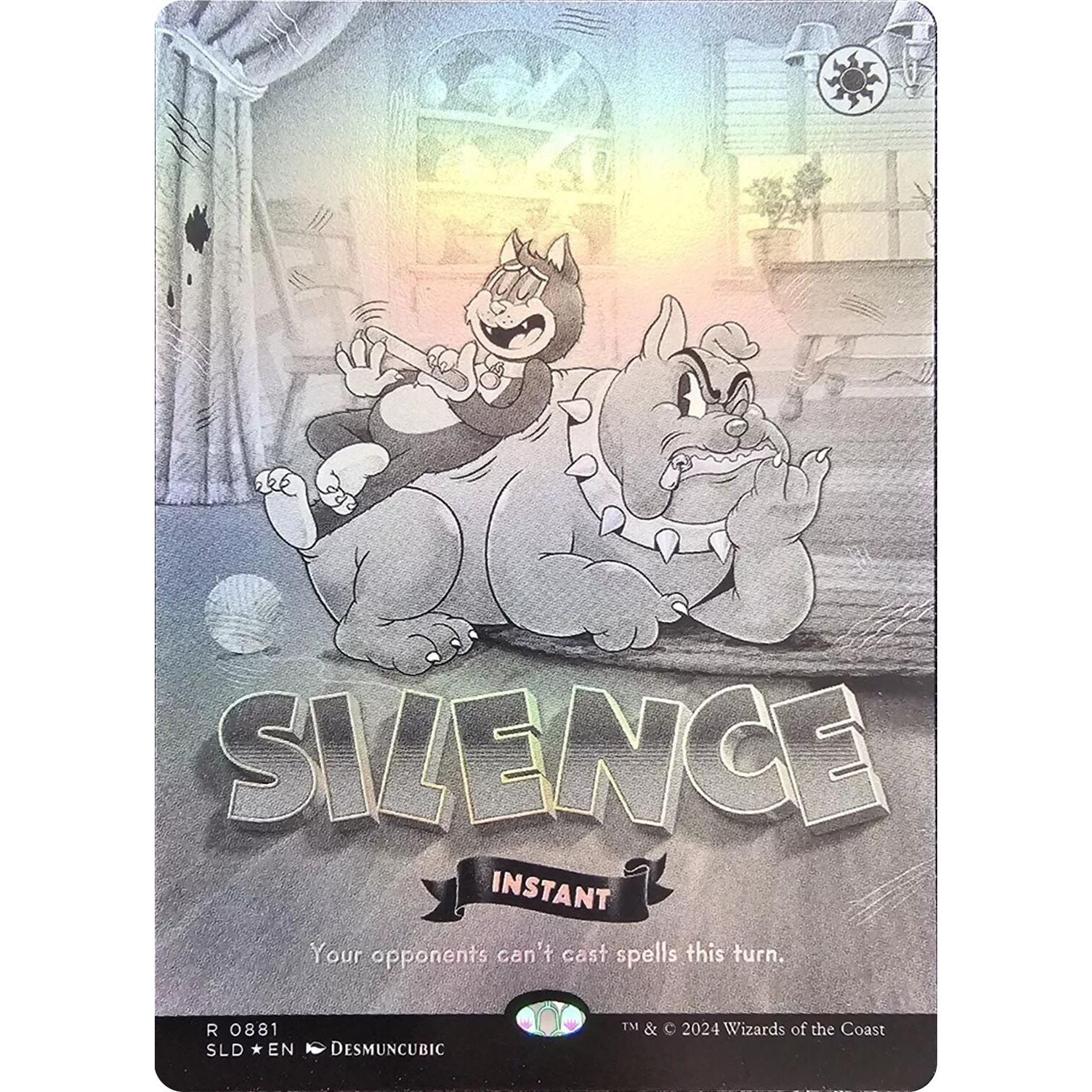 Image for Silence (0881) (Black & White Foil) (881) (SLD) - Magic: The Gathering