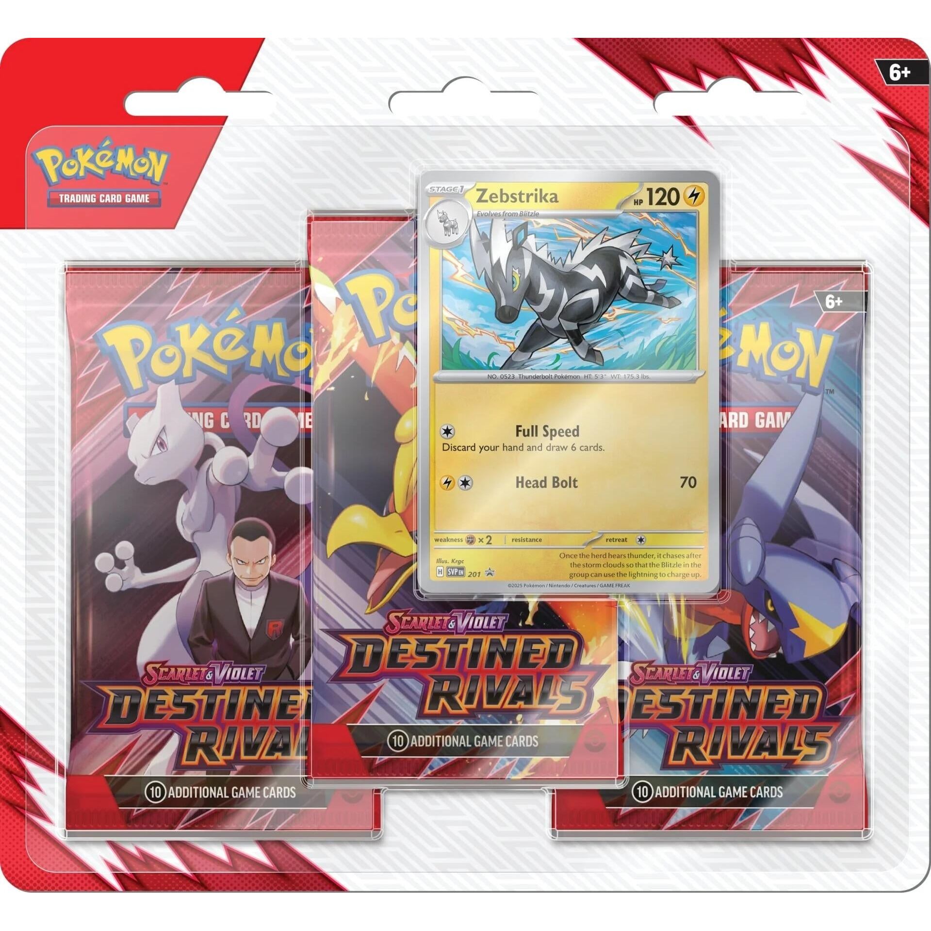 Image for Destined Rivals 3 Pack Blister [Zebstrika] - Pokemon