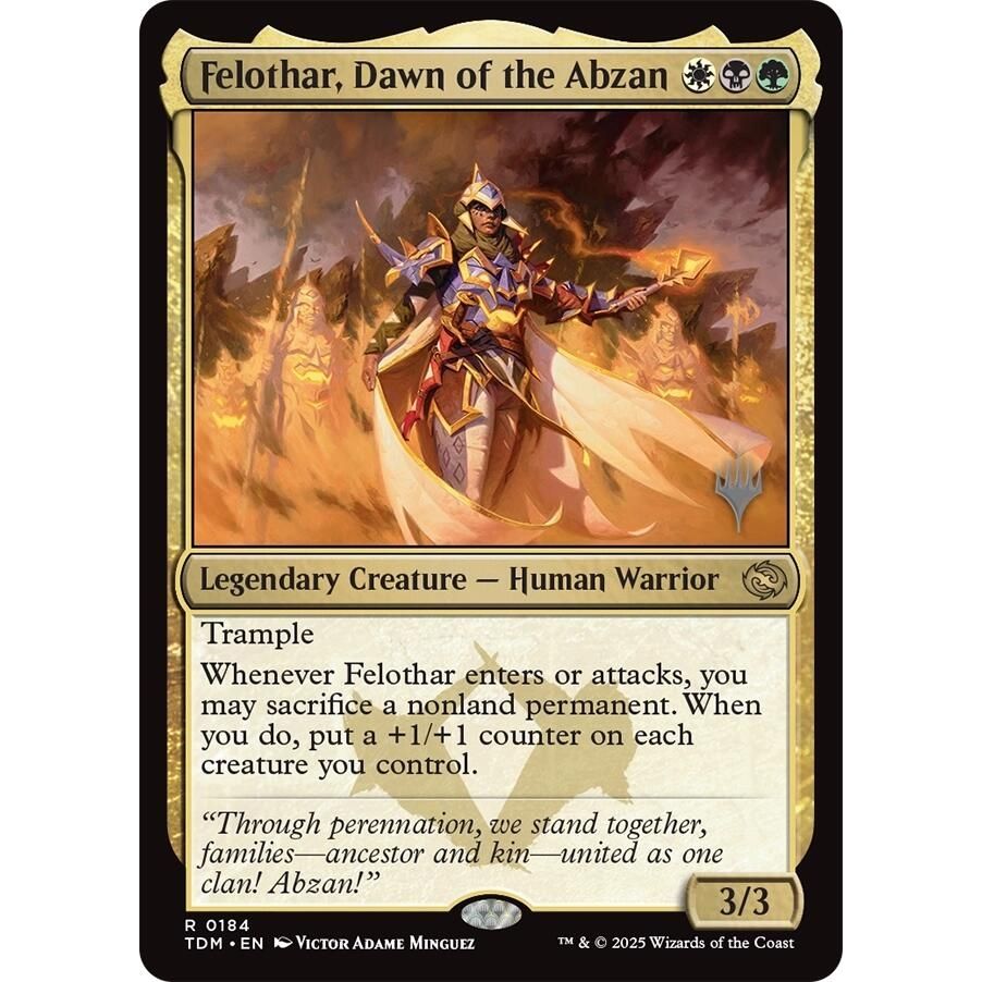 Image for Felothar, Dawn of the Abzan (184) (PPTDM) - Magic: The Gathering