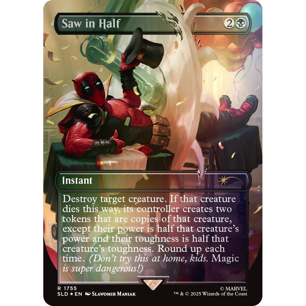 Image for Saw in Half (Rainbow Foil) (1755) (SLD) - Magic: The Gathering