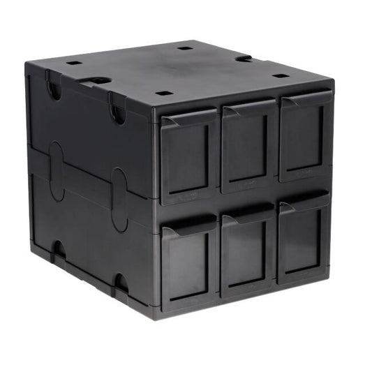 Image for 6 Drawer Card Catalog - Black - Collectible Storage