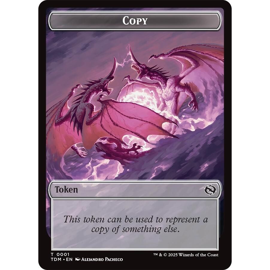 Image for Copy // Dragon (0014) Double-Sided Token (1 // 14) (TDC) - Magic: The Gathering