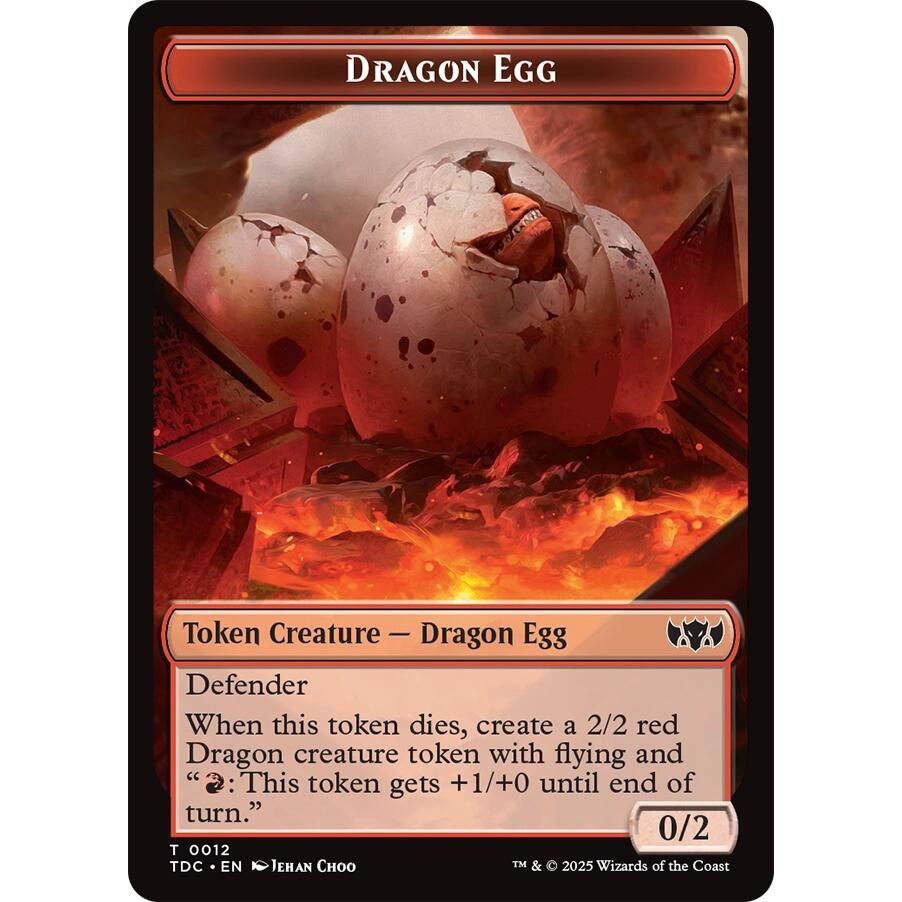 Image for Dragon Egg // Dragon (0013) Double-Sided Token (12 // 13) (TDC) - Magic: The Gathering