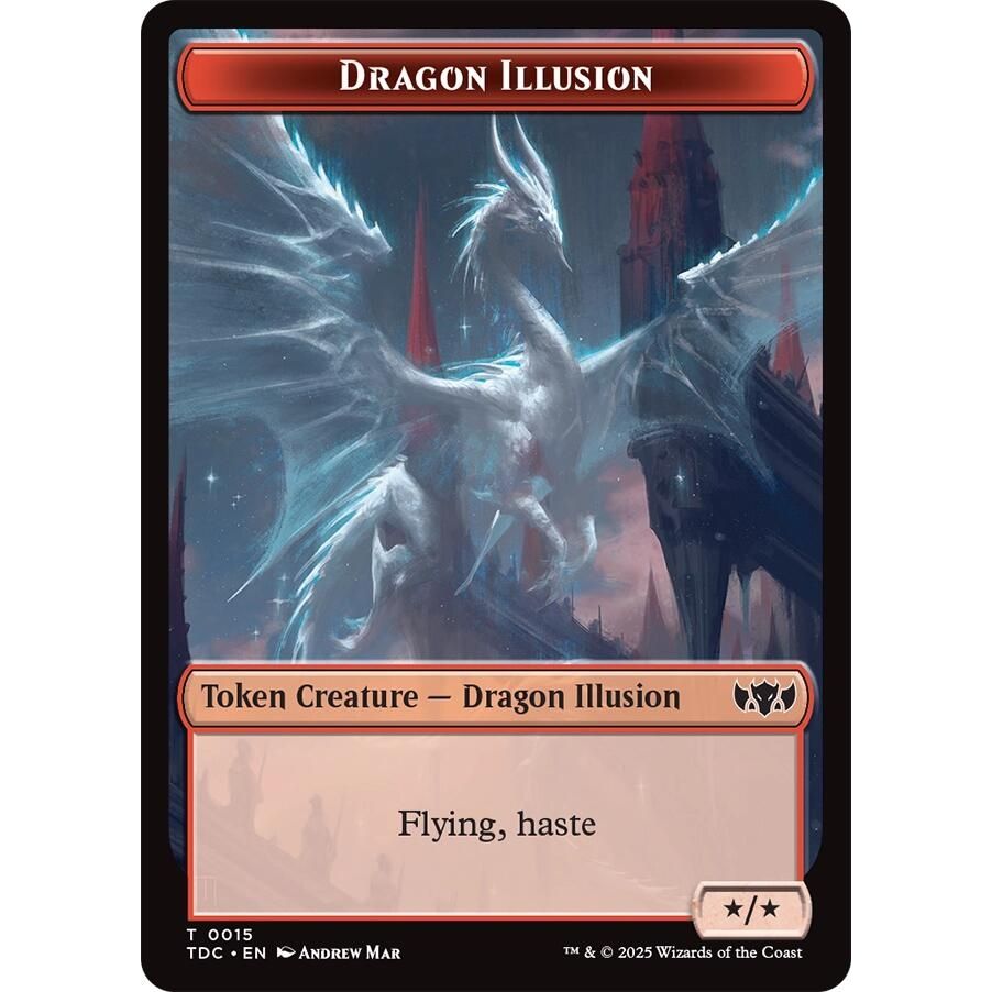 Image for Dragon Illusion // Monk Double-Sided Token (15 // 3) (TDC) - Magic: The Gathering