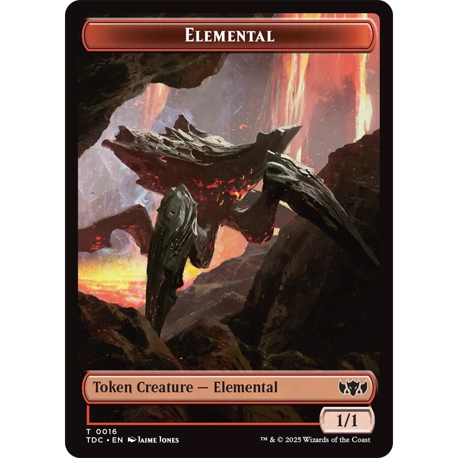 Image for Elemental (0016) // Gold Double-Sided Token (16 // 29) (TDC) - Magic: The Gathering