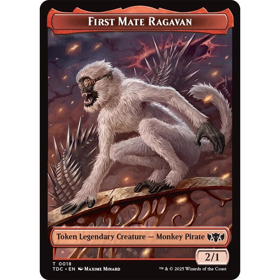 Image for First Mate Ragavan // Treasure Double-Sided Token (18 // 16) (TDC) - Magic: The Gathering