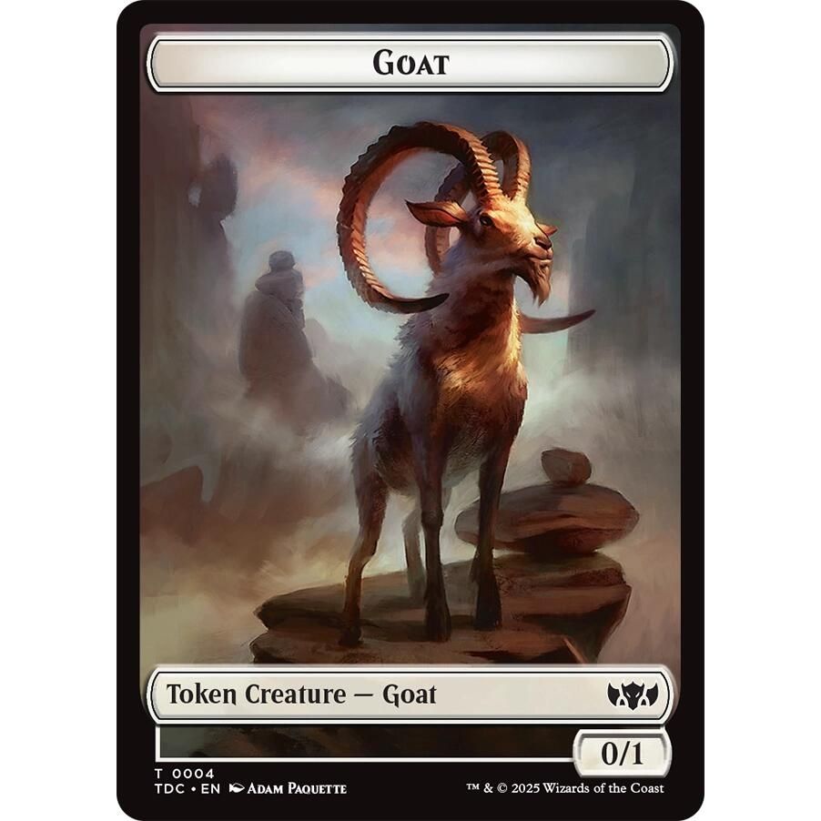 Image for Goat // Timeless Witness Double-Sided Token (4 // 11) (TDC) - Magic: The Gathering