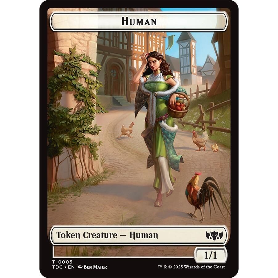 Image for Human // Rat Double-Sided Token (5 // 9) (TDC) - Magic: The Gathering