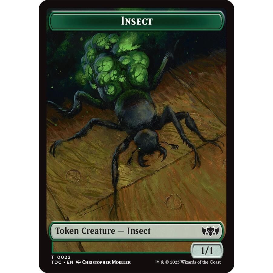 Image for Insect (0022) // Zombie Druid Double-Sided Token (22 // 10) (TDC) - Magic: The Gathering