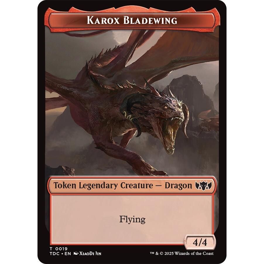 Image for Karox Bladewing // Copy Double-Sided Token (19 // 1) (TDC) - Magic: The Gathering