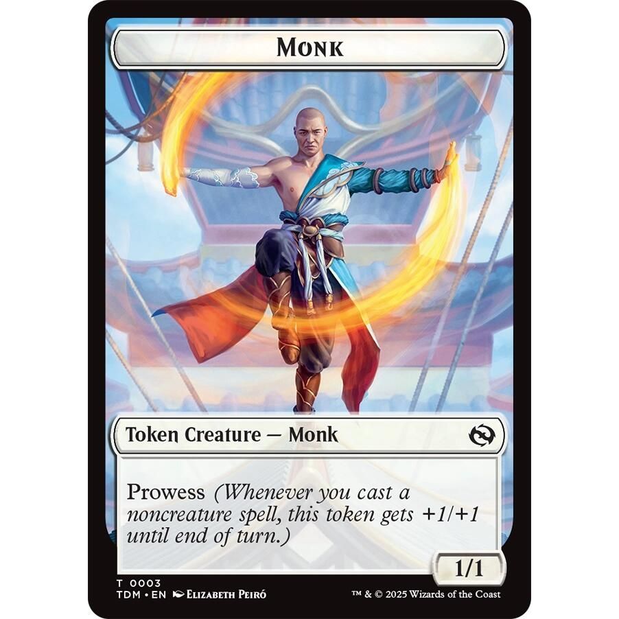 Image for Monk // Treasure Double-Sided Token (3 // 16) (TDM) - Magic: The Gathering
