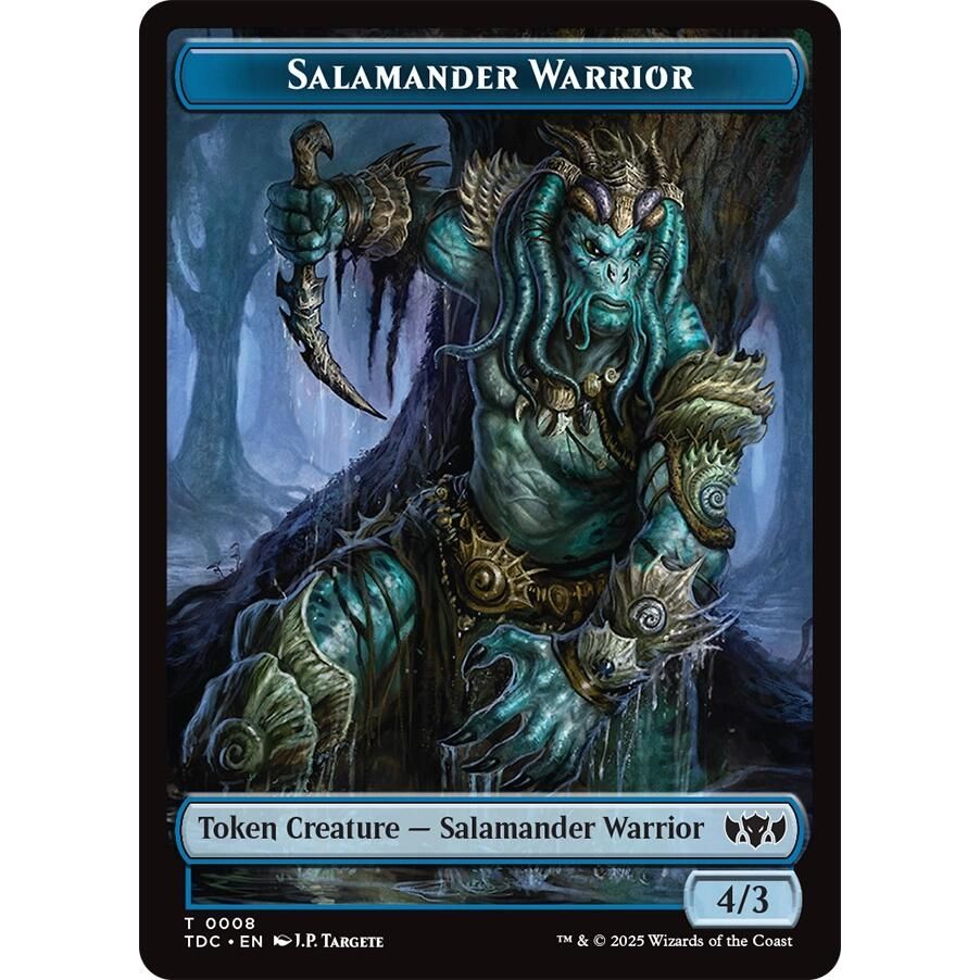 Image for Salamander Warrior // Zombie Druid Double-Sided Token (8 // 10) (TDC) - Magic: The Gathering