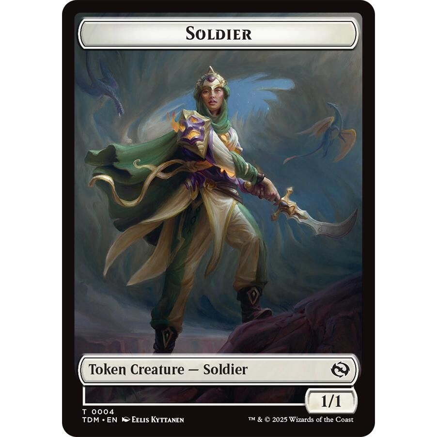 Image for Soldier (0004) // Soldier (0005) Double-Sided Token (4 // 5) (TDM) - Magic: The Gathering