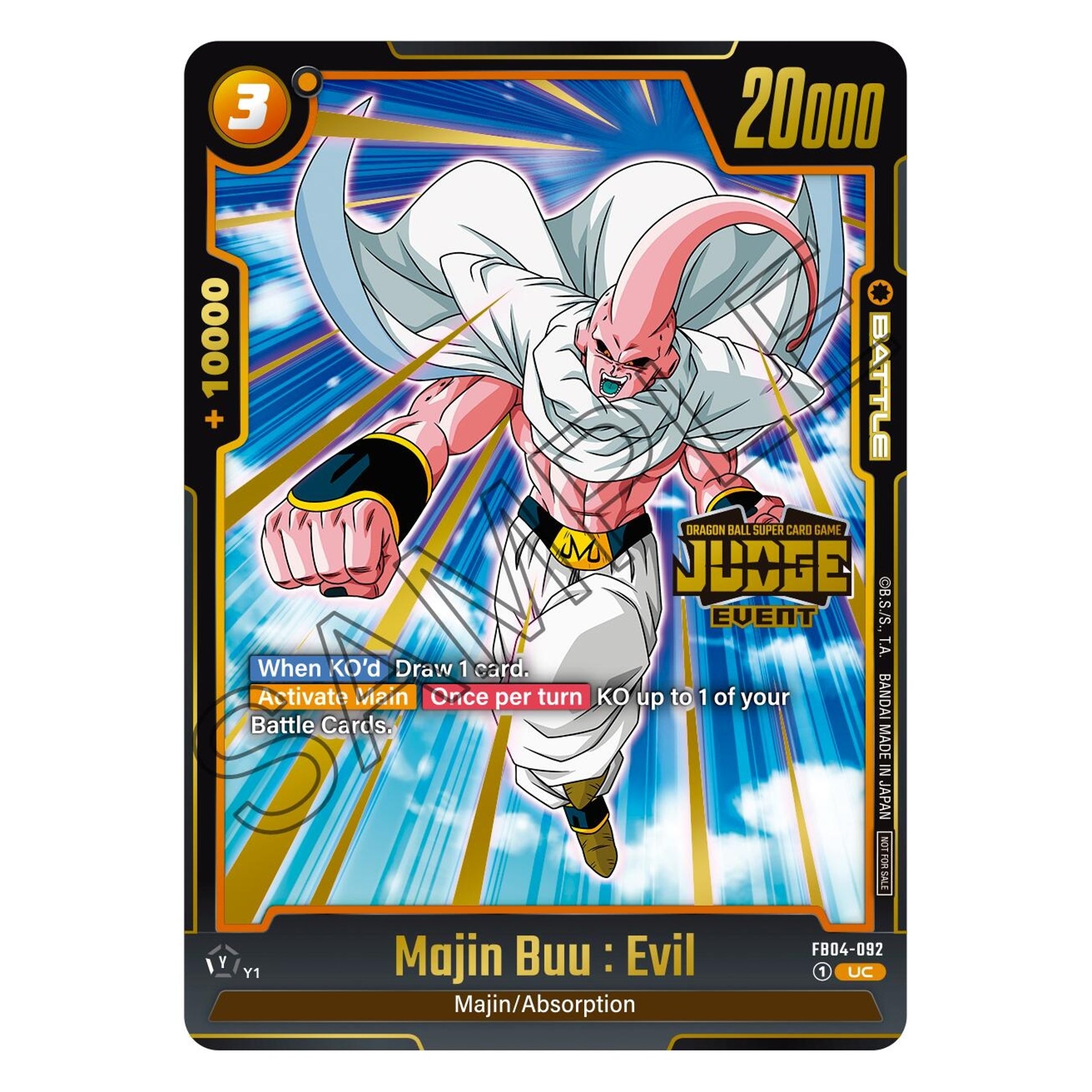 Image for Majin Buu : Evil (Judge Pack (Event Judge) 03) (FB04-092) (DBSFW_TPR) - Dragon Ball Super: Fusion World
