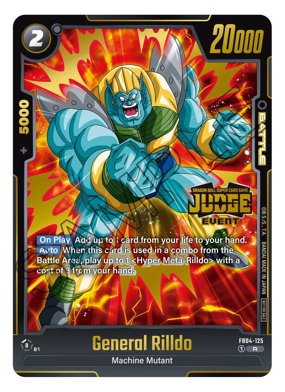 Image for General Rilldo (Judge Pack (Event Judge) 03) (FB04-125) (DBSFW_TPR) - Dragon Ball Super: Fusion World