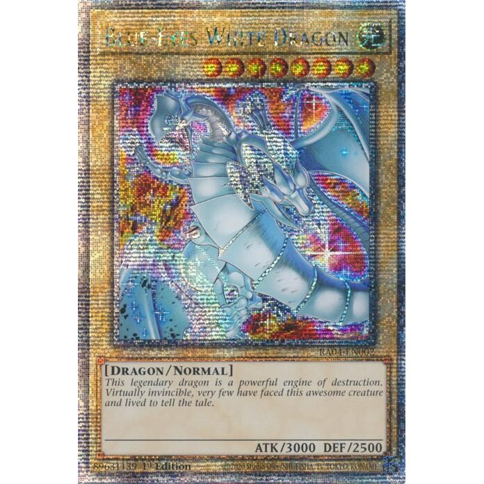 Image for Blue-Eyes White Dragon (New Art) (Quarter Century Secret Rare) (RA04-EN002) - YuGiOh