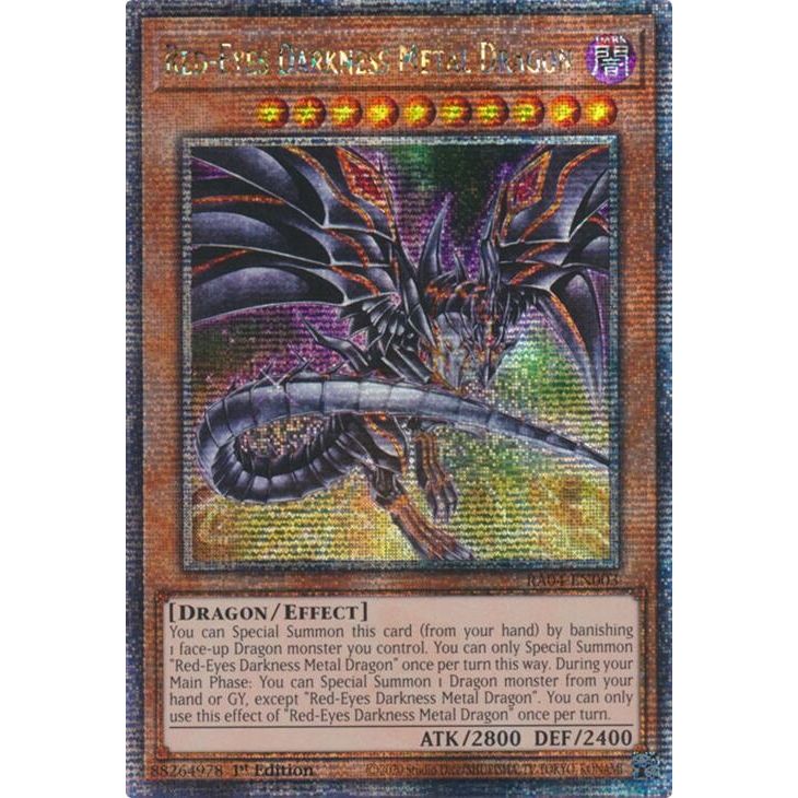 Image for Red-Eyes Darkness Metal Dragon (Alternate Art) (Quarter Century Secret Rare) (RA04-EN003) - YuGiOh
