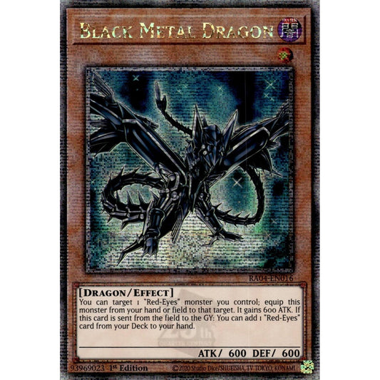 Image for Black Metal Dragon (Quarter Century Secret Rare) (RA04-EN016) - YuGiOh