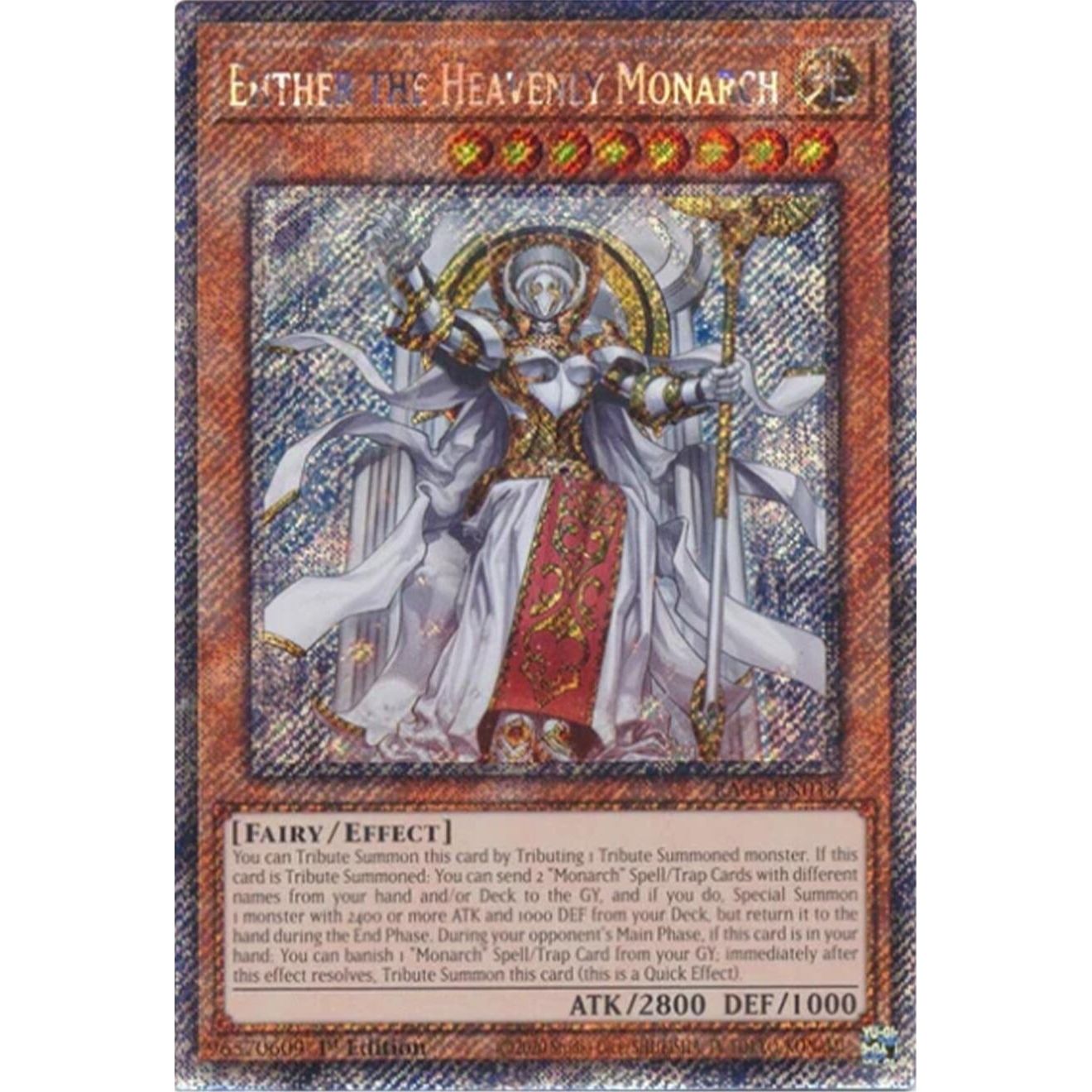 Image for Ehther the Heavenly Monarch (Platinum Secret Rare) (RA04-EN018) - YuGiOh