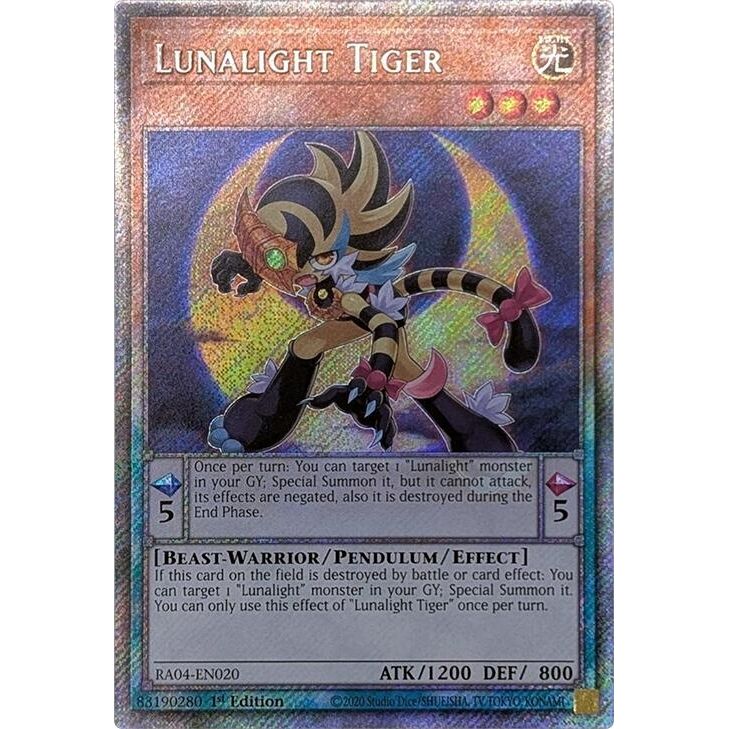 Image for Lunalight Tiger (Platinum Secret Rare) (RA04-EN020) - YuGiOh