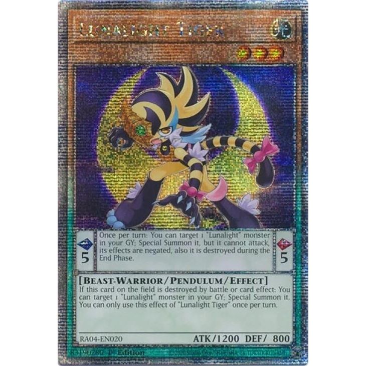 Image for Lunalight Tiger (Quarter Century Secret Rare) (RA04-EN020) - YuGiOh
