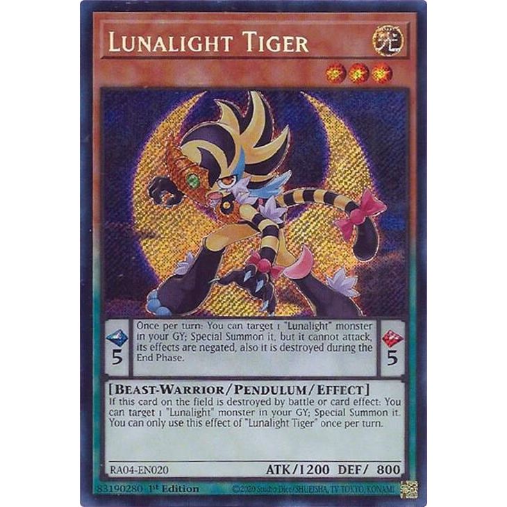 Image for Lunalight Tiger (Secret Rare) (RA04-EN020) - YuGiOh
