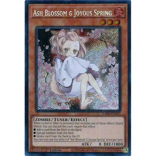 Image for Ash Blossom & Joyous Spring (Alternate Art) (Secret Rare) (RA04-EN025) - YuGiOh