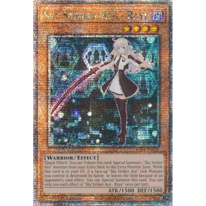 Image for Sky Striker Ace - Raye (Quarter Century Secret Rare) (RA04-EN026) - YuGiOh
