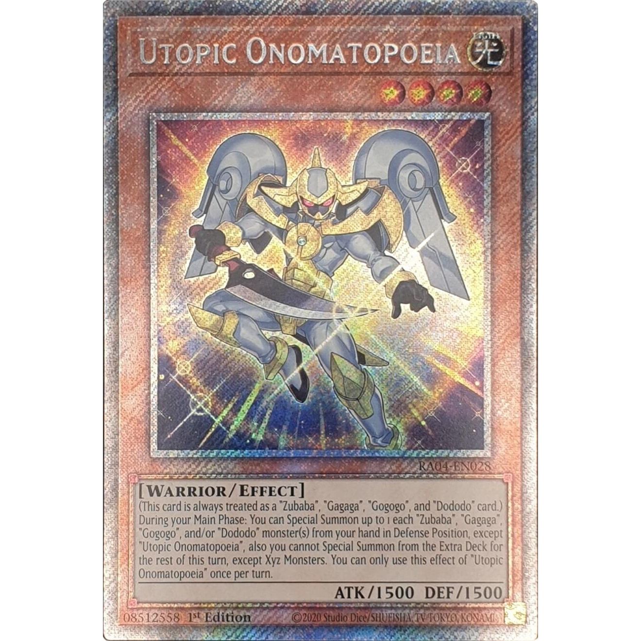 Image for Utopic Onomatopoeia (Platinum Secret Rare) (RA04-EN028) - YuGiOh