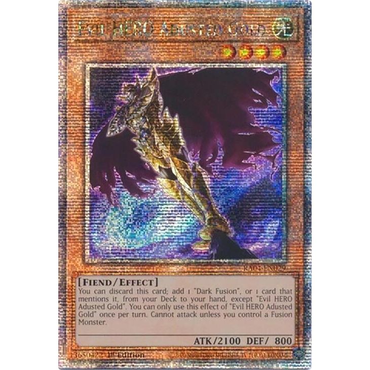 Image for Evil HERO Adusted Gold (Quarter Century Secret Rare) (RA04-EN029) - YuGiOh