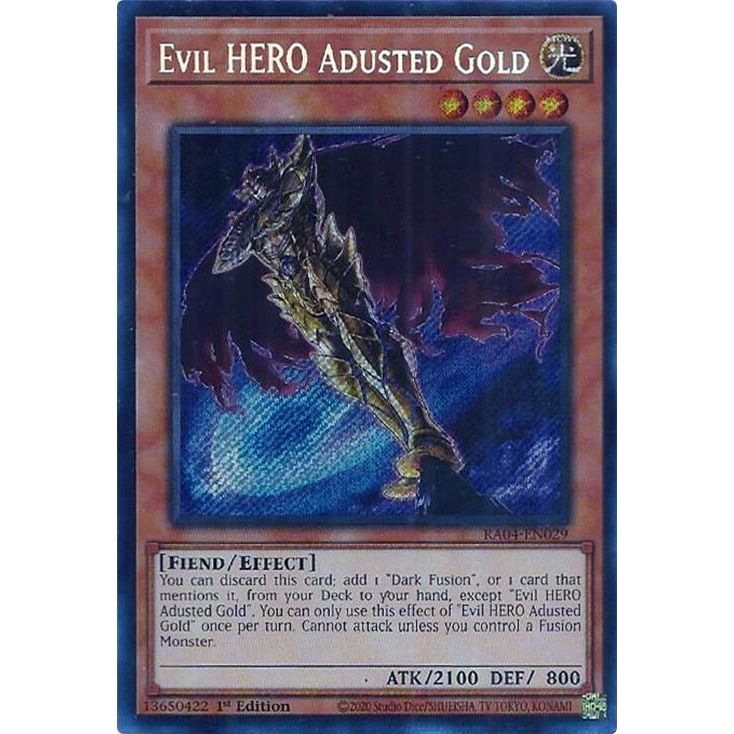 Image for Evil HERO Adusted Gold (Secret Rare) (RA04-EN029) - YuGiOh